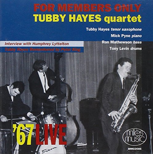 CD cover of Tubby Hayes Quartet’s “For Members Only” with musicians playing.