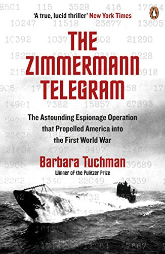 Book cover for “The Zimmermann Telegram” with ship illustration.