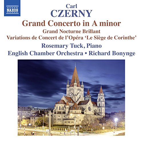 CD cover for Czerny’s Grand Concerto featuring a church illustration.