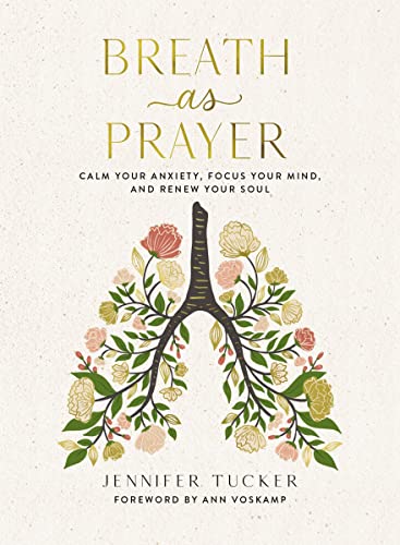 Book cover with floral lungs illustration and title "Breath as Prayer.