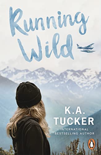 Book cover: woman with backpack views mountains and a small plane.