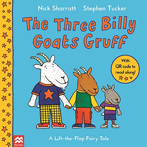 Book cover: “The Three Billy Goats Gruff” with three illustrated goats.