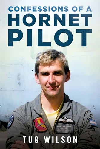 Book cover featuring a pilot in a flight suit in front of an aircraft.