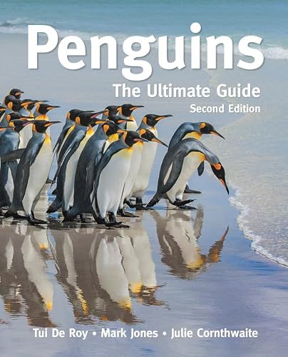 Book cover featuring a group of king penguins on a beach.