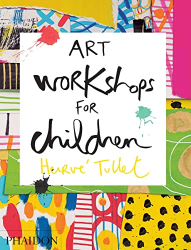 Book cover: "Art Workshops for Children" with colorful paint splatters.