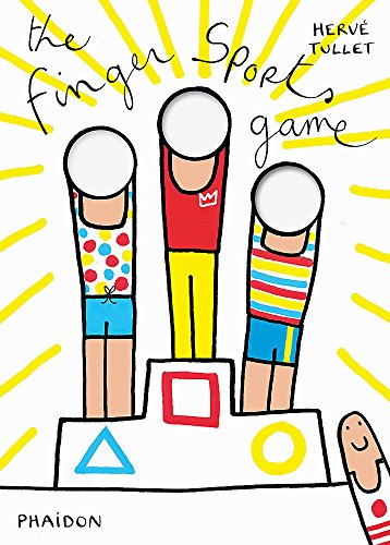Illustrated book cover depicting three finger-people on a colorful podium.