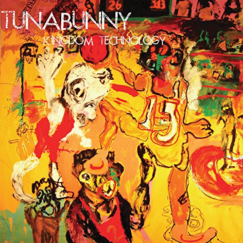 Album cover for Tunabunny's "Kingdom Technology" featuring abstract, colorful figures.