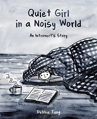 Book cover: girl reading under a blanket with a mug and book.
