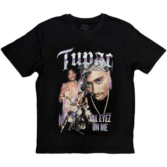 Blue t-shirt with Tupac Shakur’s face and “All Eyez” inspired design.