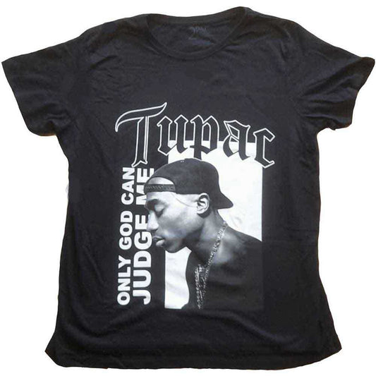 Black ladies t-shirt featuring the text Only God in white lettering.