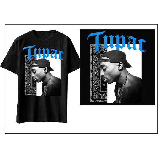 Black t-shirt featuring Tupac image and “Only God Can Judge Me” text.