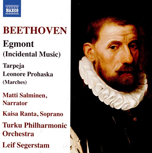 "CD cover with Beethoven's portrait and red and black text on white background."