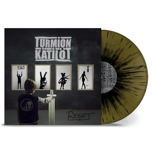 Turmion Kätilöt "Reset" vinyl record with illustrated cover art.
