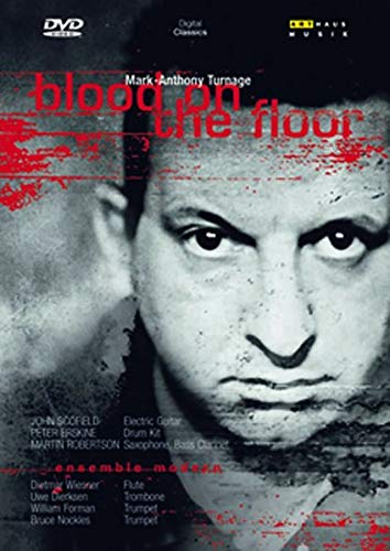 DVD cover featuring a black-and-white close-up of a man's face with red splatters.
