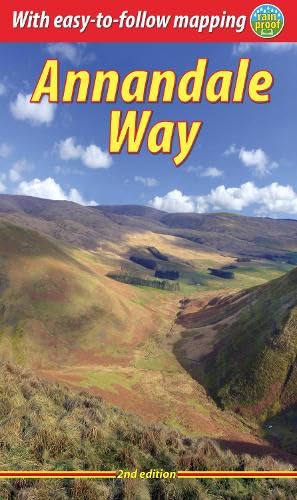 Book cover for “Annandale Way” featuring a hilly landscape under a blue sky.