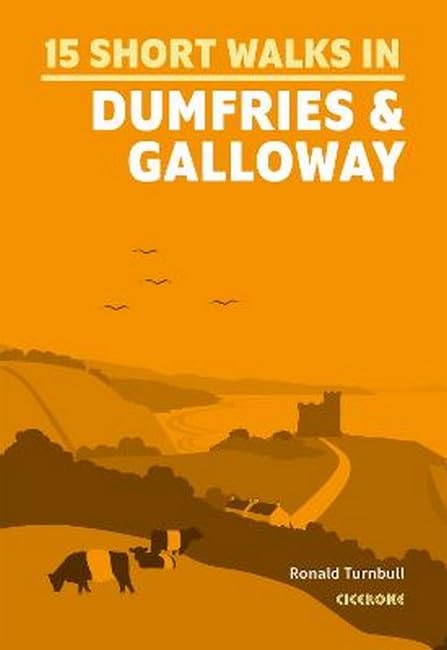 Book cover: orange background, rolling hills, cows, and birds in flight.