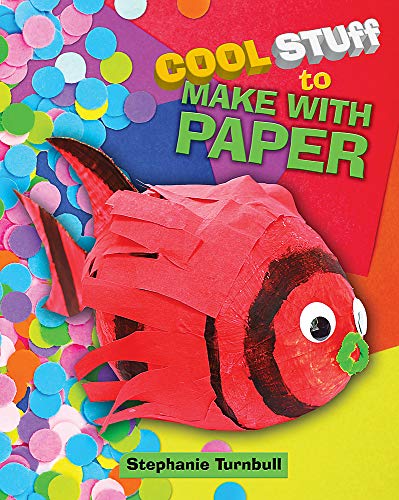 Book cover with a red paper fish and colorful confetti background.