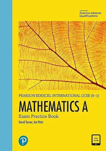 Textbook cover: "Mathematics A" with a leaf pattern, Pearson Edexcel.