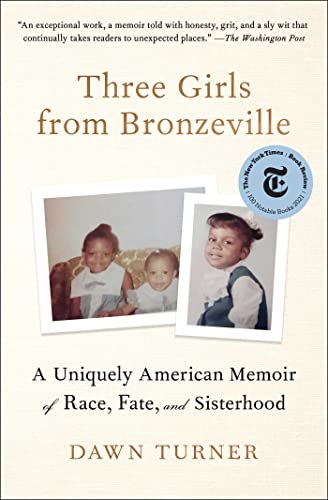 Book cover featuring a memoir with childhood photos of three girls.