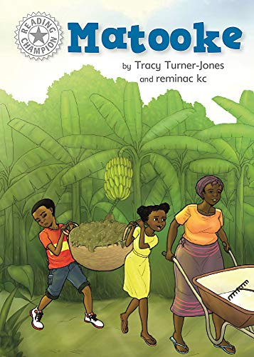 Book cover depicting children carrying produce in a lush, green landscape.