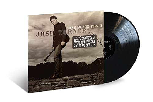 Josh Turner's "Long Black Train" vinyl record with album cover art.