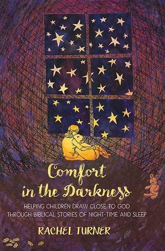 Book cover with starry night illustration and a child being comforted.