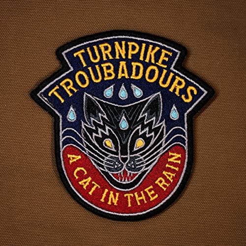 Embroidered patch with band name "Turnpike Troubadours" and a black cat design.