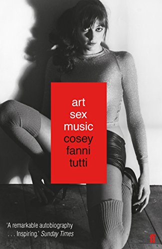 Black and white book cover featuring a woman kneeling with a red text block.