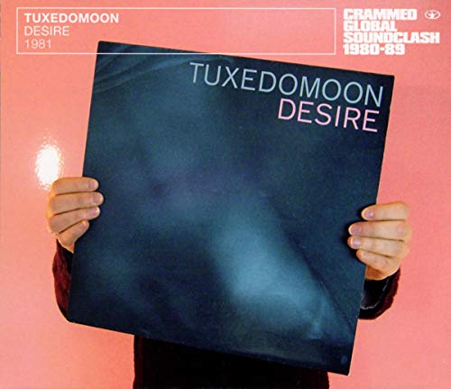 CD cover for Tuxedomoon’s “Desire,” featuring abstract blue and pink imagery.