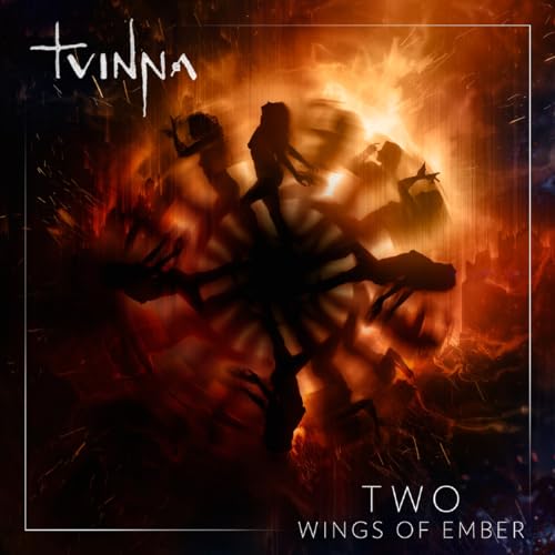 CD cover for Tvinna’s “Two - Wings Of Ember” with fiery figures.