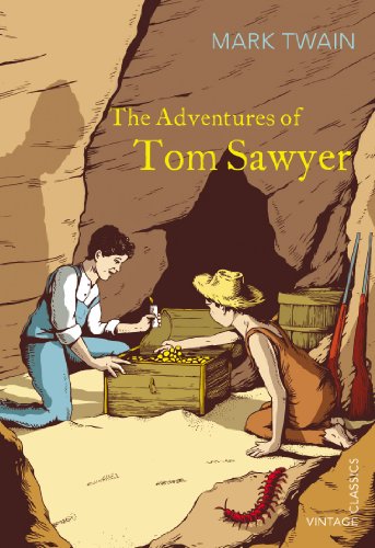 Book cover showing two boys discovering a treasure chest inside a dark cave.
