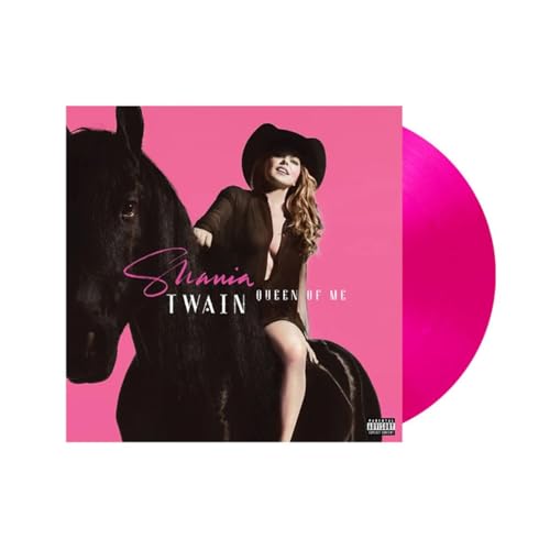 Shania Twain album cover with a horse and pink vinyl record.