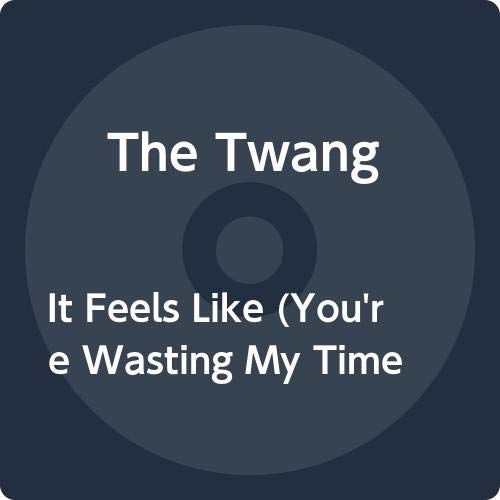 Dark blue vinyl record label with white text: The Twang, song titles.