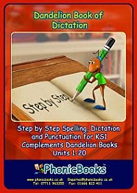Book cover with cartoon ant writing in an open book, spelling practice.