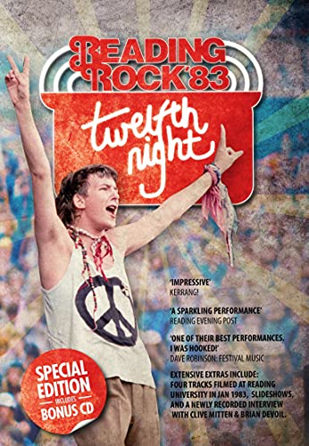 DVD cover for "Twelfth Night - Reading Rock 83" featuring a performer with raised arms.