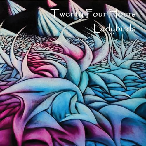 CD cover for “Twenty Four Hours - Ladybirds” with abstract, colorful art.