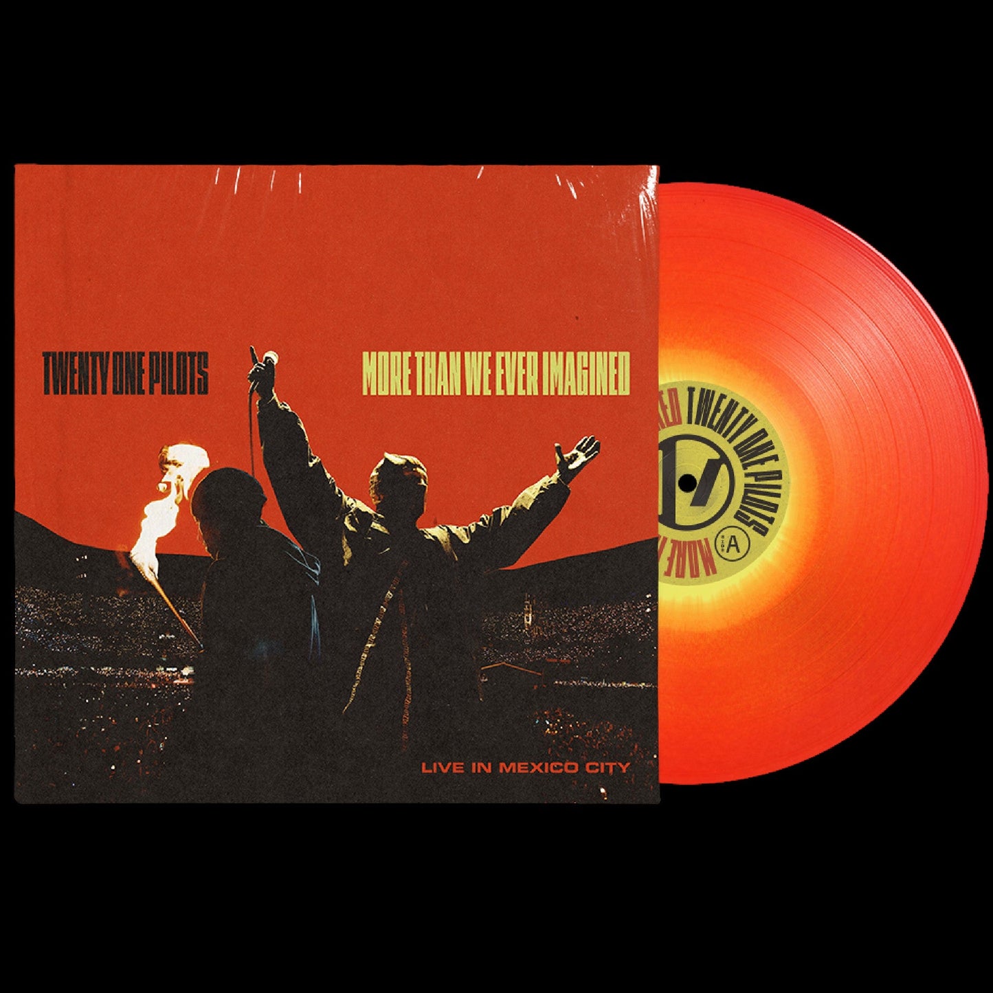 Orange vinyl record for Twenty One Pilots’ “More Than We Ever Imagined.”