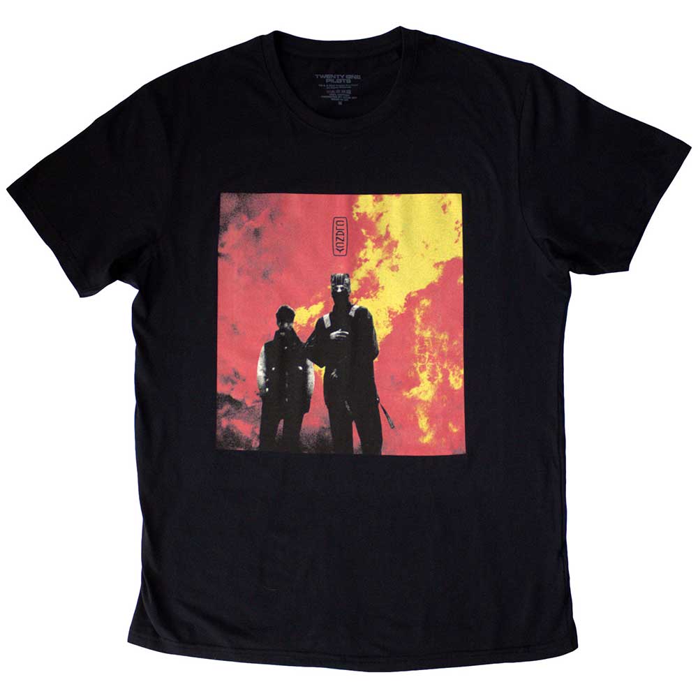 Black t-shirt featuring Twenty One Pilots' album cover imagery, size XX-Large.