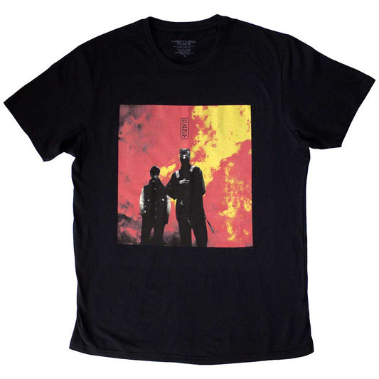 Black t-shirt featuring Twenty One Pilots' album cover imagery, size XX-Large.
