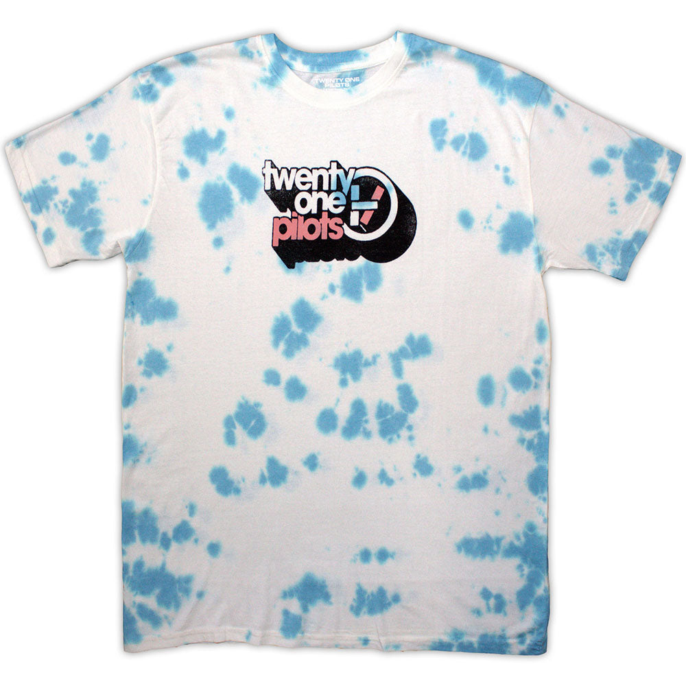 Vintage-wash tie-dye Twenty One Pilots t-shirt, size X-Large.