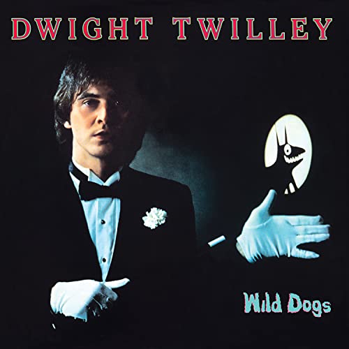 Dwight Twilley album cover: man in a tuxedo with a dog graphic.