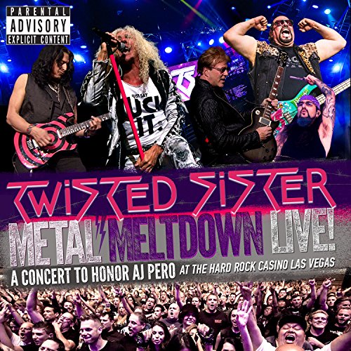 Cover of "Twisted Sister - Metal Meltdown" DVD featuring band performing live on stage.