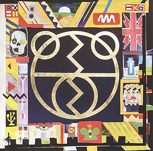 CD cover with a golden bear face and colorful, abstract designs.