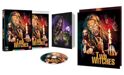 “Two Witches” Blu-ray case with a frightening image of two women and candles.