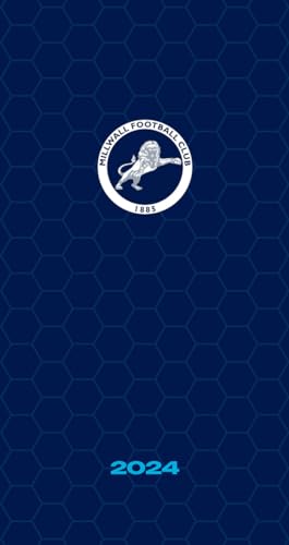 Millwall FC 2024 pocket diary cover with club crest and hexagonal pattern.