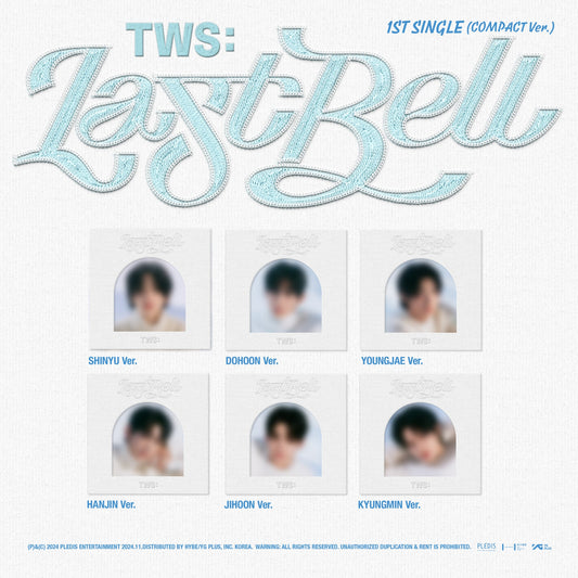 CD cover for TWS’s “Last Bell” featuring six member portraits.