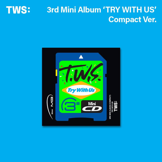 Black SD card shaped CD case for TWS’s “Try With Us” album.