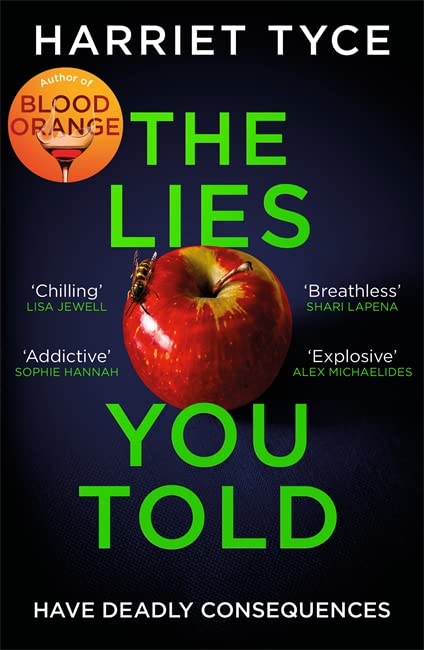 Book cover of The Lies You Told featuring a red apple and a wasp.