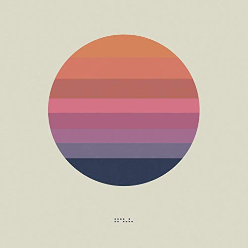 CD cover with a circular gradient of orange, pink, and purple stripes.