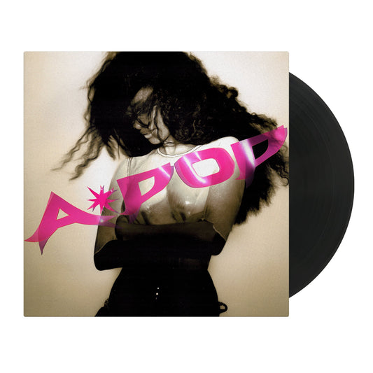 Tyla’s “A*Pop” vinyl record with a woman embracing herself.